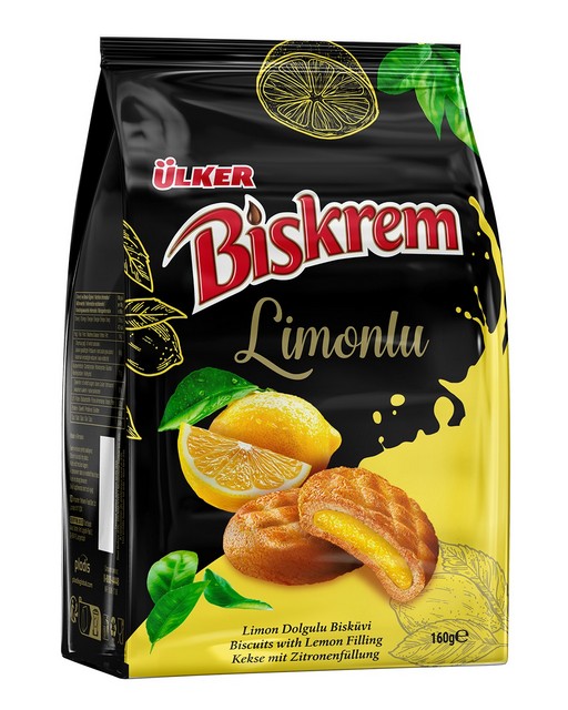 Biskrem Biscuit Limon Pochette 160 G — Ülker — Biskrem — photo produit