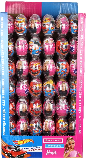 Barbie & Hotwheels Jumbo Surprise Egg Mix Stand — photo produit