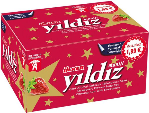 Yildiz Chewing Gum A la Fraise 80’li 1 4 G — Ülker — Yıldız — photo produit