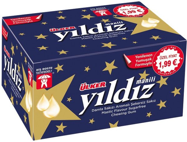 Yildiz Chewing Gum Damla 80’li 1 4 G — Ülker — Yıldız — photo produit