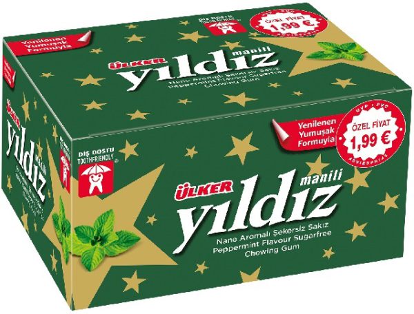 Yildiz Chewing Gum Menthe 80’li 1 4 G — Ülker — Yıldız — photo produit