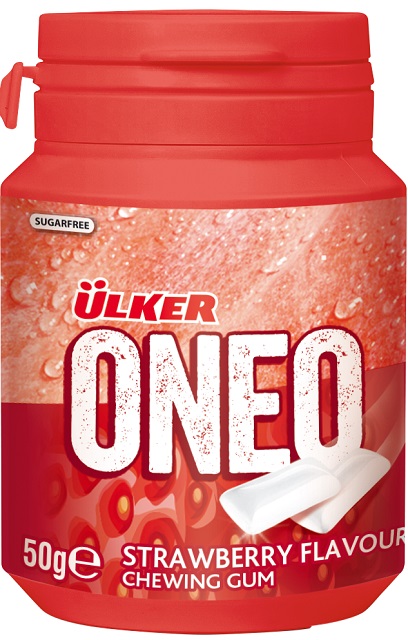 Oneo Plastic Jar Chewing Gum Fraise 50 G — Ülker — photo produit