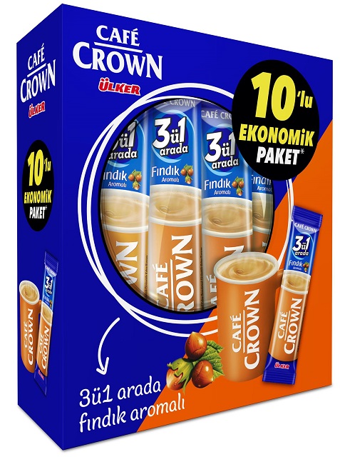 Cafe Crown 3 in 1 Noisette 10 x 18 G — Cafe Crown — 3 in 1 — photo produit