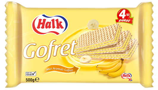 Halk Gaufrette Banane 500 G — Ülker — Halk — photo produit