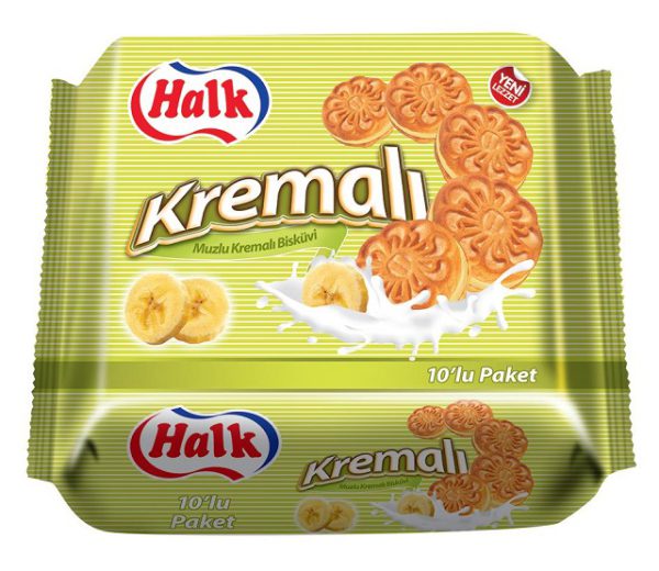 Halk Kremali Banane 10 x 50 G — Ülker — Halk — photo produit