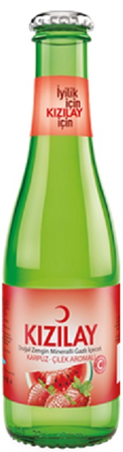 Kızılay Eau Minerale Pasteque Fraise 200 ML — Kızılay — Eau minérale aromatisée — photo produit