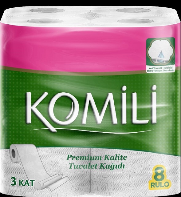 Komili Tuvalet Kagidi 3kat 8’li — Komili — photo produit