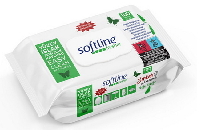 Softline Sirkeli Karbonatli Temizlik Havlusu X100 — Softline — photo produit