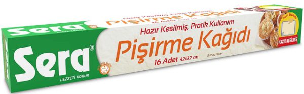 Sera Pisirme Kagidi 16 Unite 42 x 37 cm — Sera — Papier cuisson / aluminium — photo produit