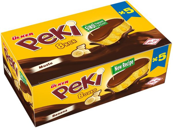 Peki 5’li 8 Cake Chocolat & Banane 5 x 42 G — Ülker — Peki — photo produit