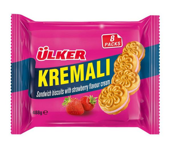 Kremali Biscuit Fraise 8*61 G — Kremali.biscuit — photo produit