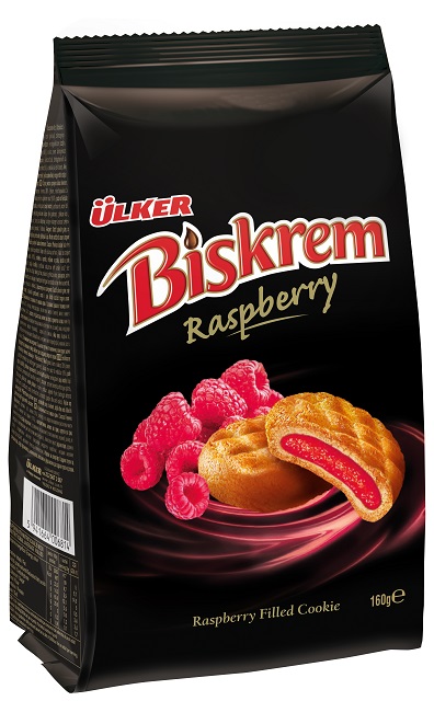 Biskrem Biscuit Framboise Pochette 160 G — Ülker — Biskrem — photo produit