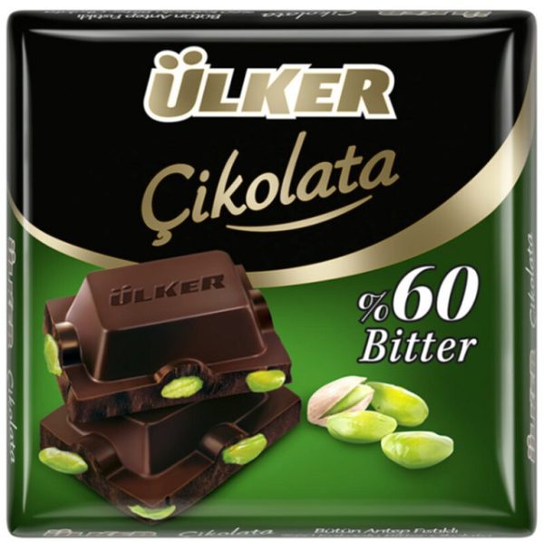 Ulk Kare Bitter Chocolat Pistache 65 G — Ülker — photo produit